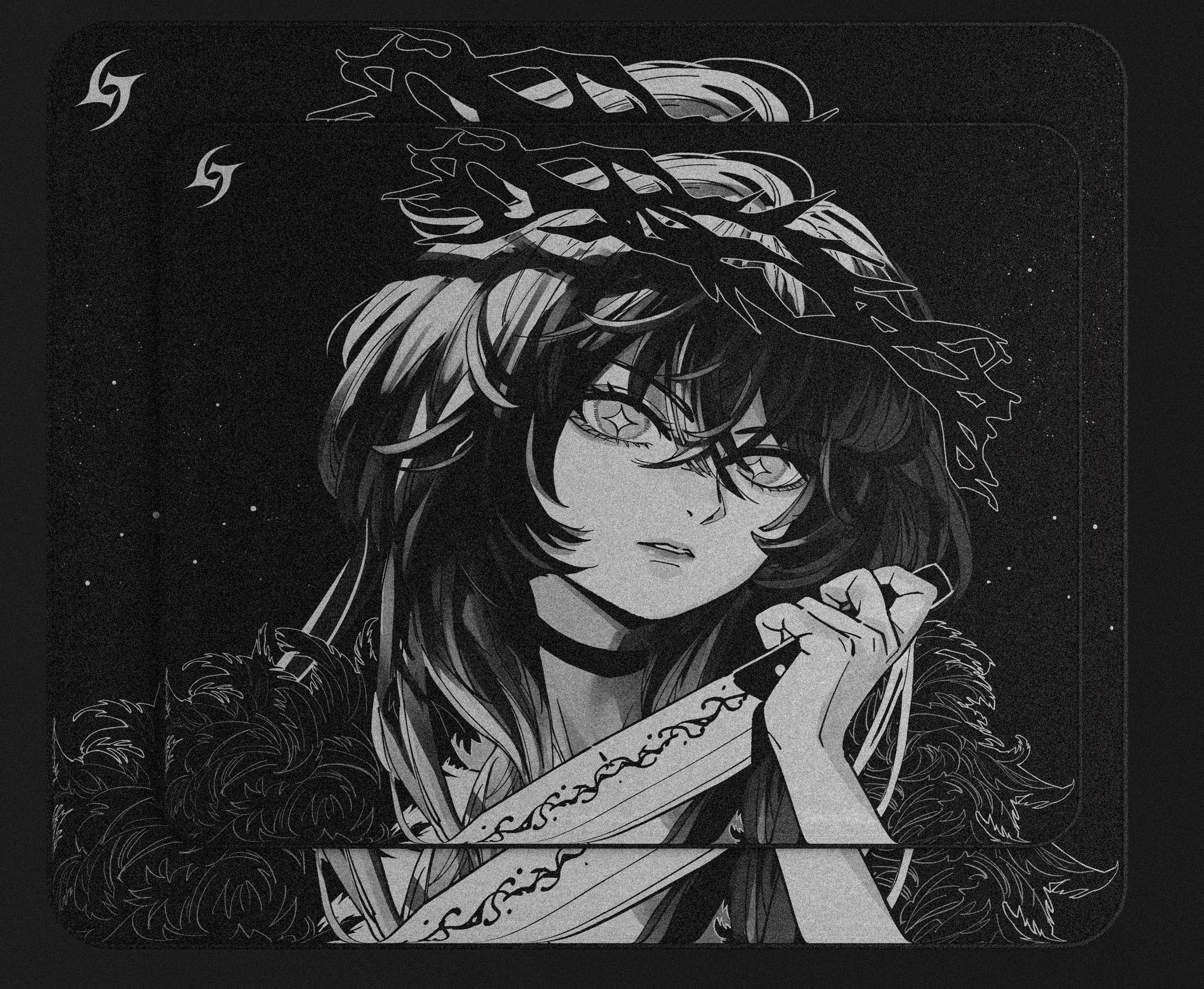 AimStar Thorns Mousepad – 490mm420mm4mm Starlight Polyurethane Gaming Mouse Pad for Esports & FPS Gamers