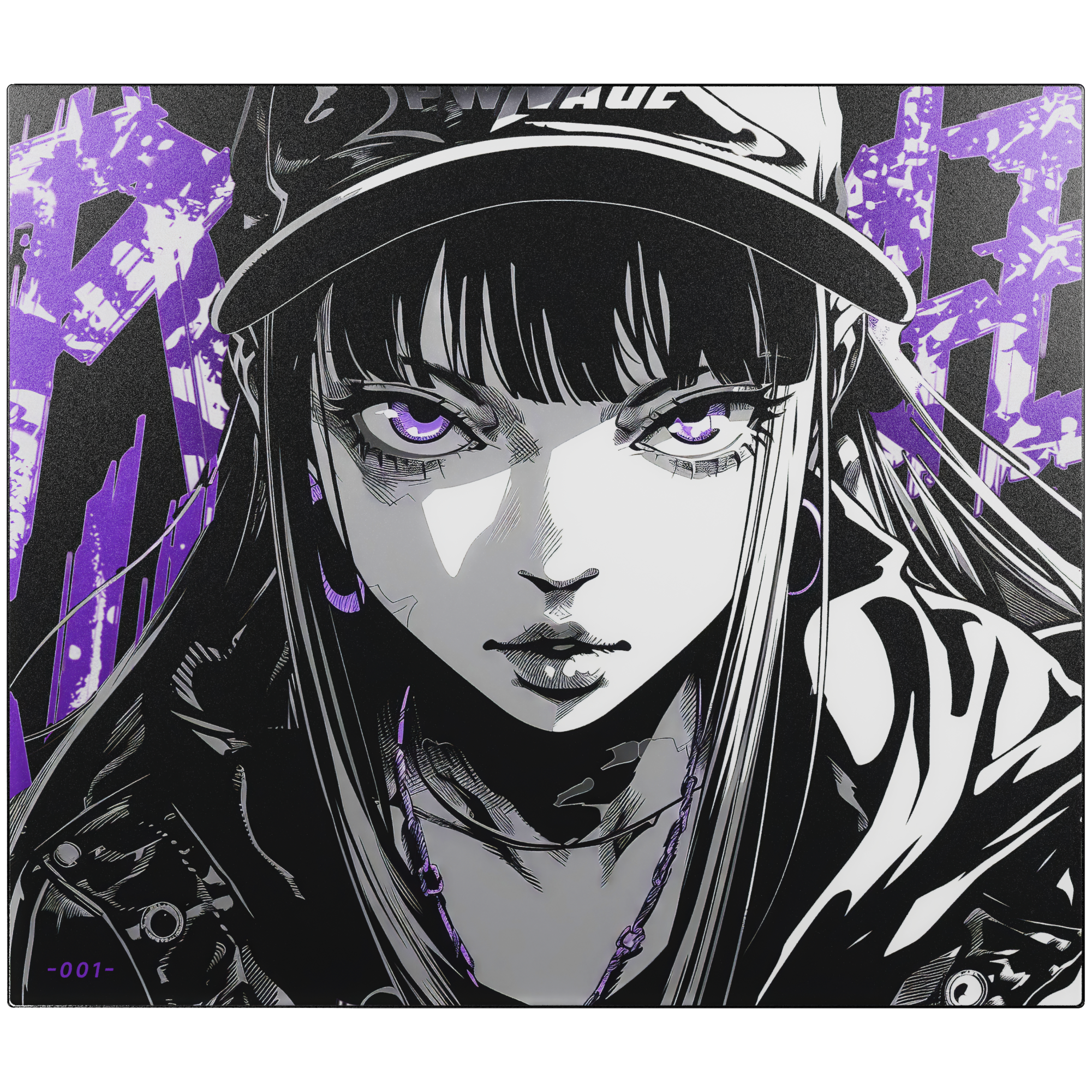 Pwnage Nyomi Purple Limited Edition 420x490x3mm Glass Mousepad