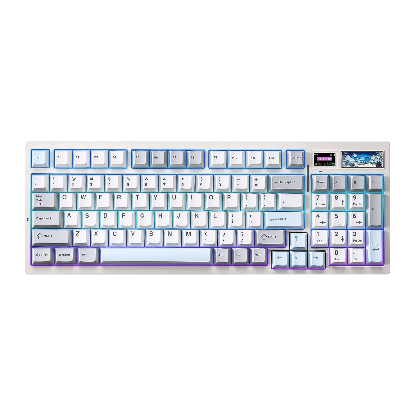 YUNZII IF99 QMK/VIA Full Size Wireless Mechanical Keyboard with LCD Screen