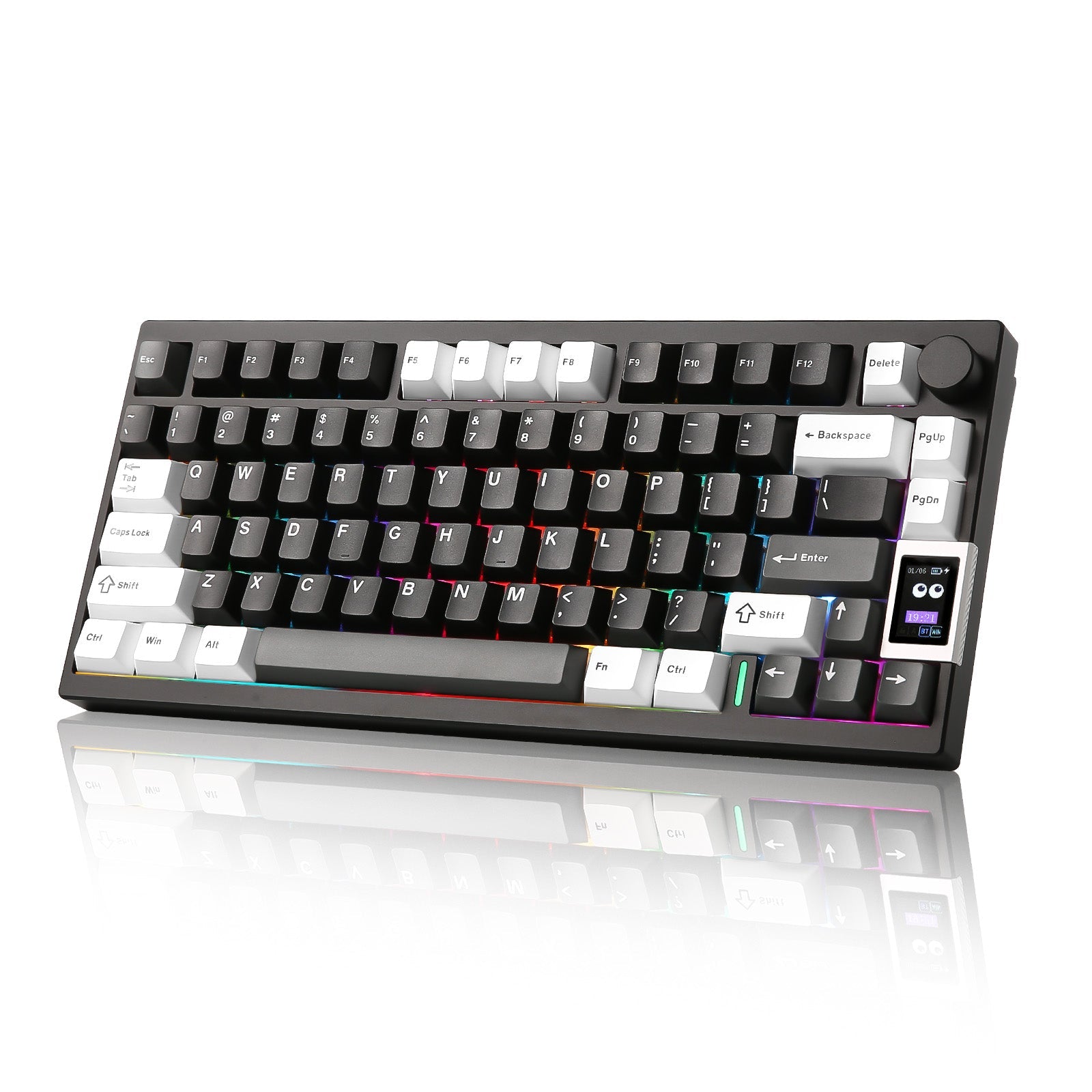 YUNZII AL80 QMK Aluminum Wireless Mechanical Keyboard with LCD Screen