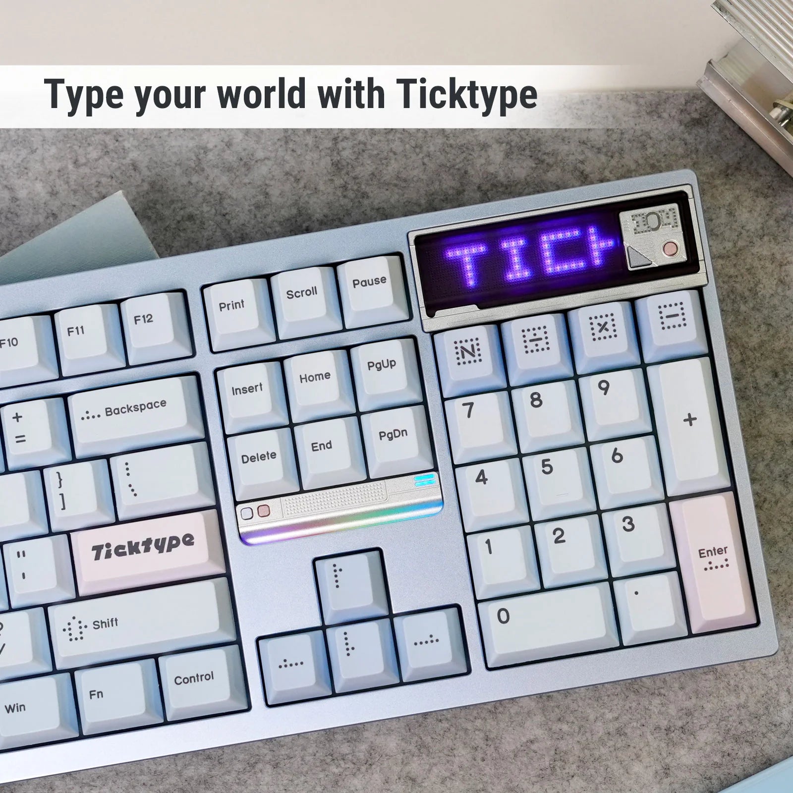 Ticktype DP104 Wireless Tri-mode Switch Mechanical Keyboard