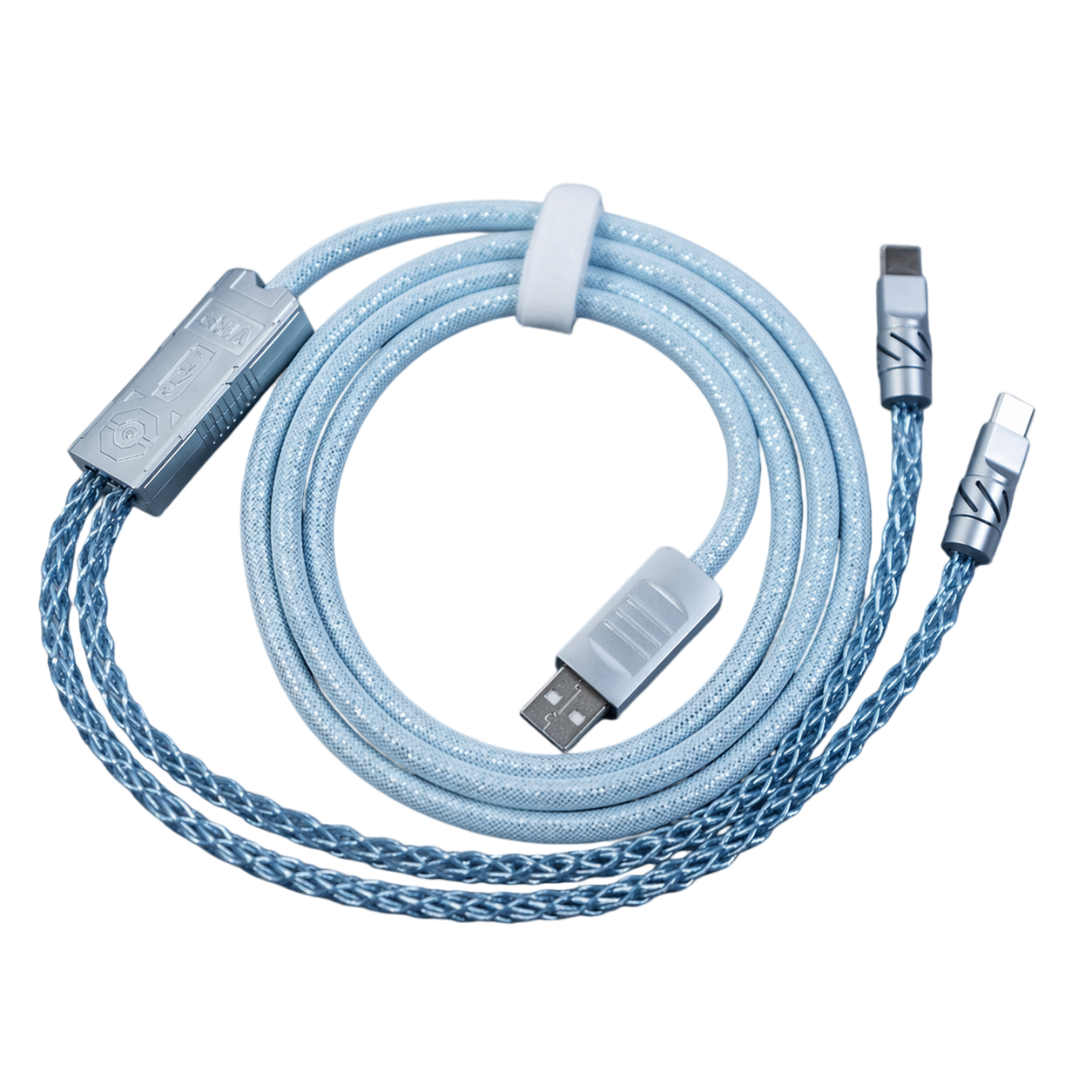 Pro Dual USB-C Keyboard Cable Premium Braided Double-ended USB-C Cable
