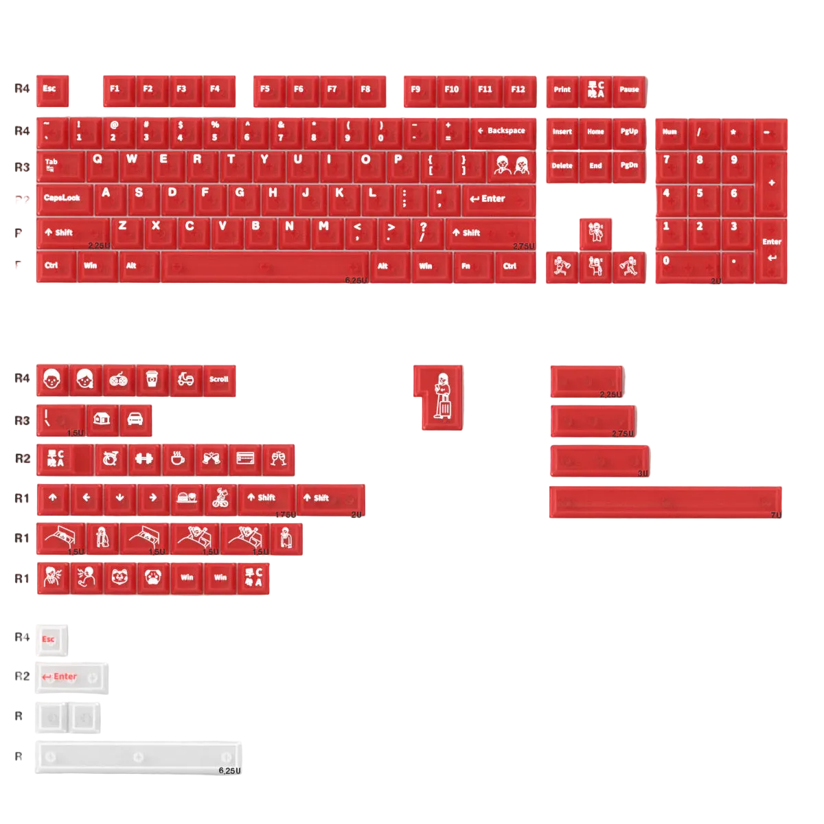 Keycaps Frosted Transparent Keycaps