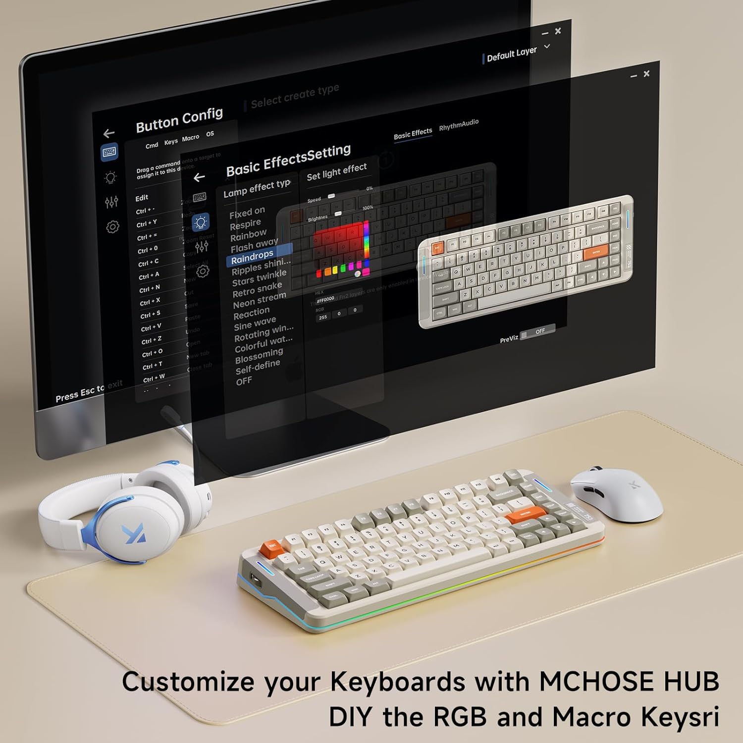 MCHOSE X75 V2 Gasket Mount 75% Layout Hot-Swap Wireless Mechanical Keyboard