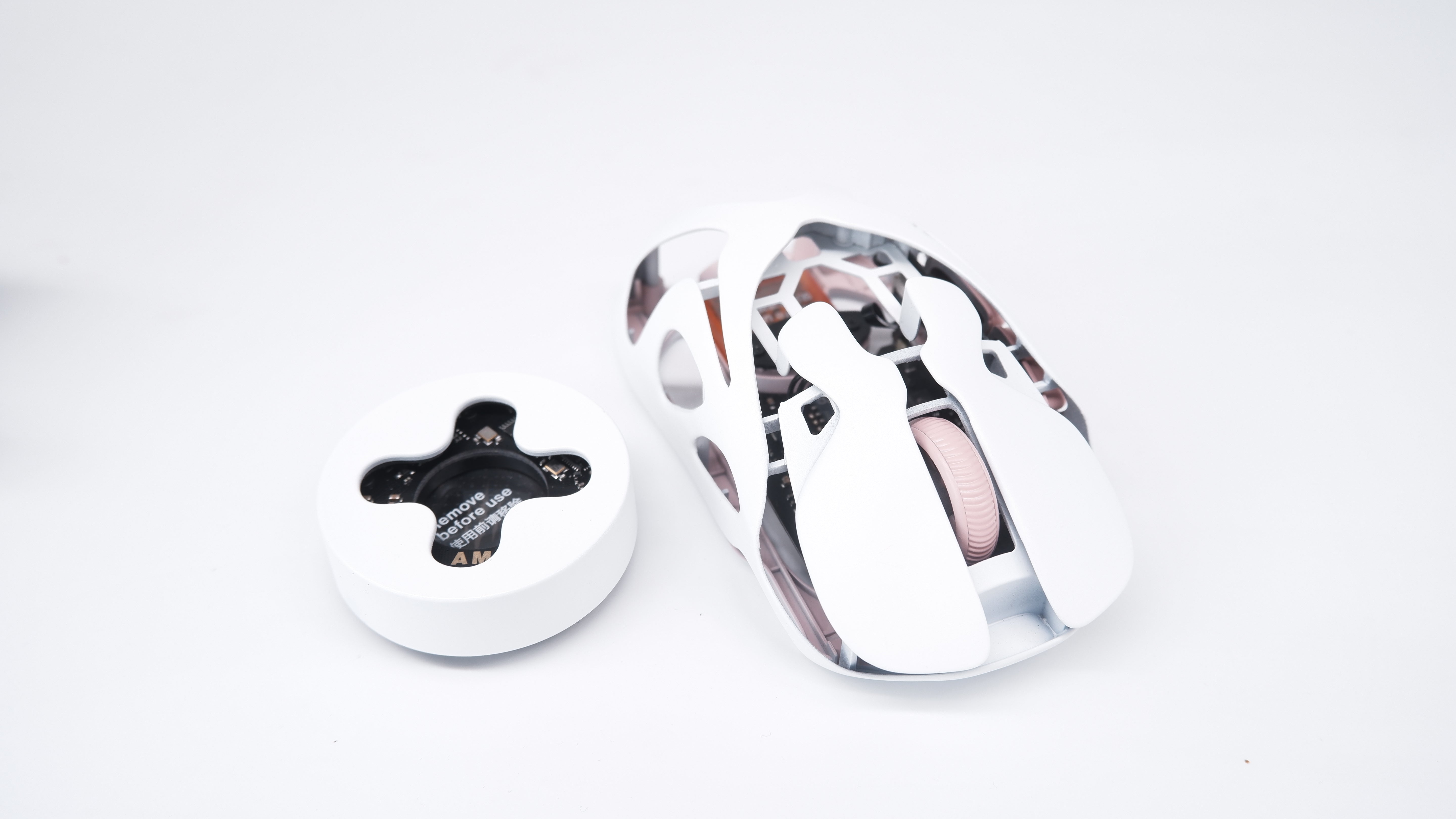 [Custom Mouse] ANGRY MIAO AM Infinity Wireless Gaming Mouse lvory blush Edition Ultra-Light 8K
