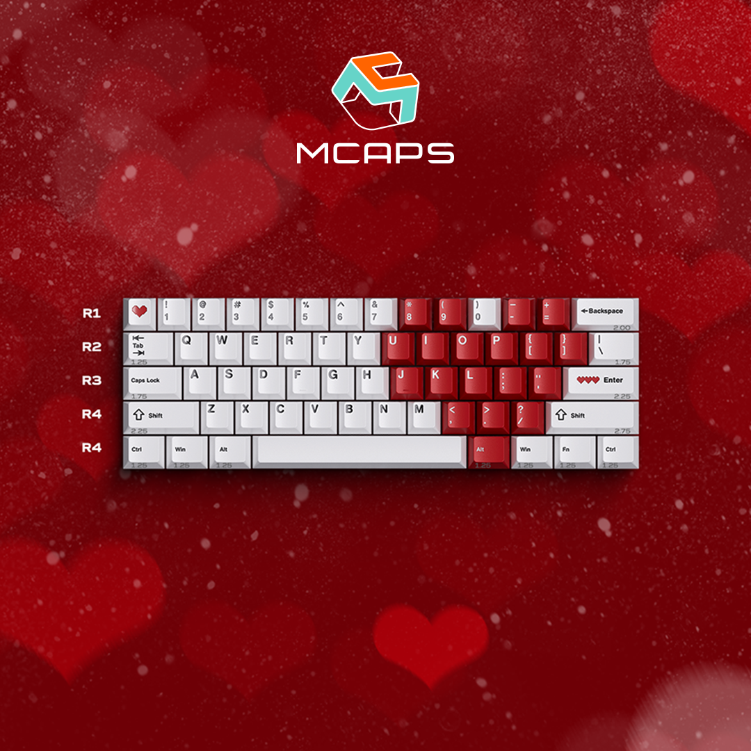 Zoom64 MCap Aluminum Keycaps – Candy Red Edition