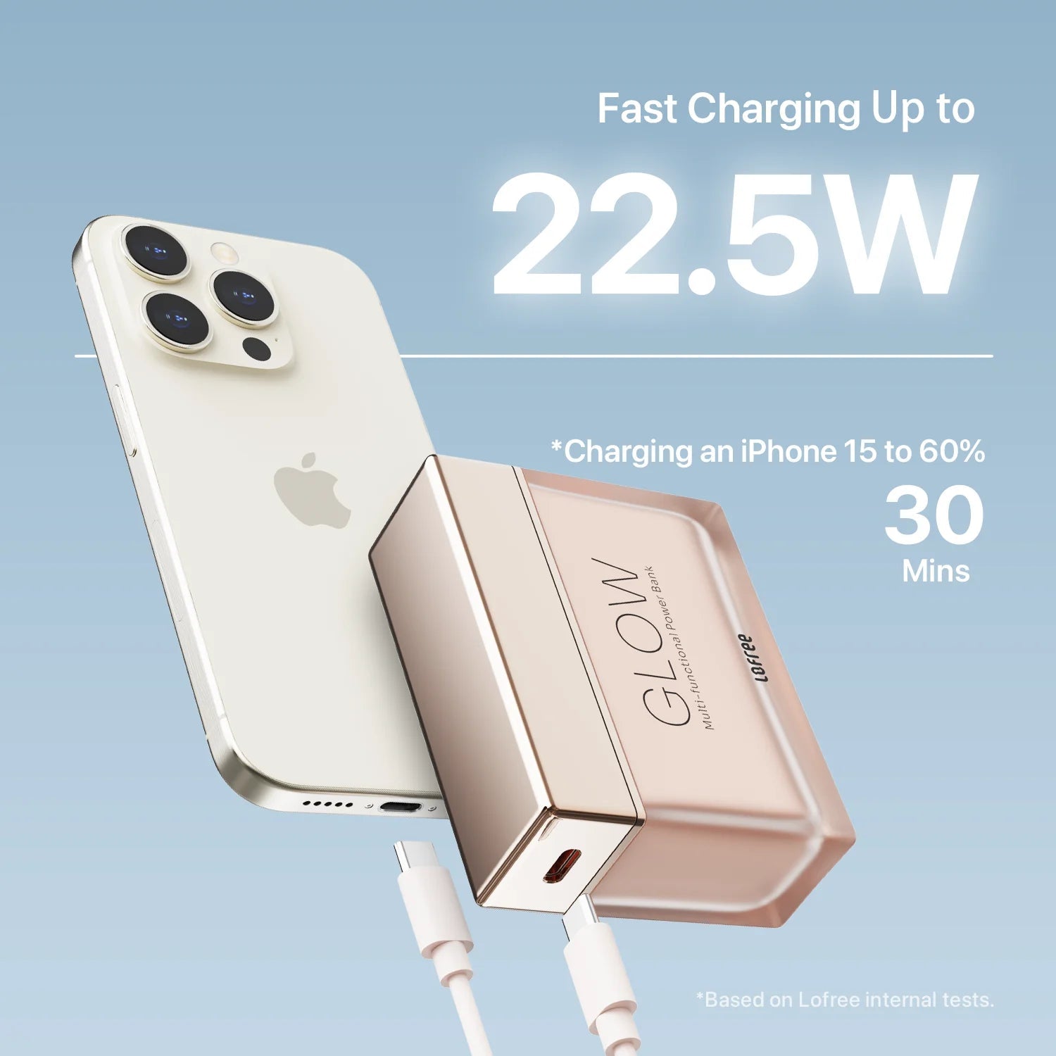 Lofree Glow Power bank 10000 mAh USB-C cable Fast Charging SICILY DREAM