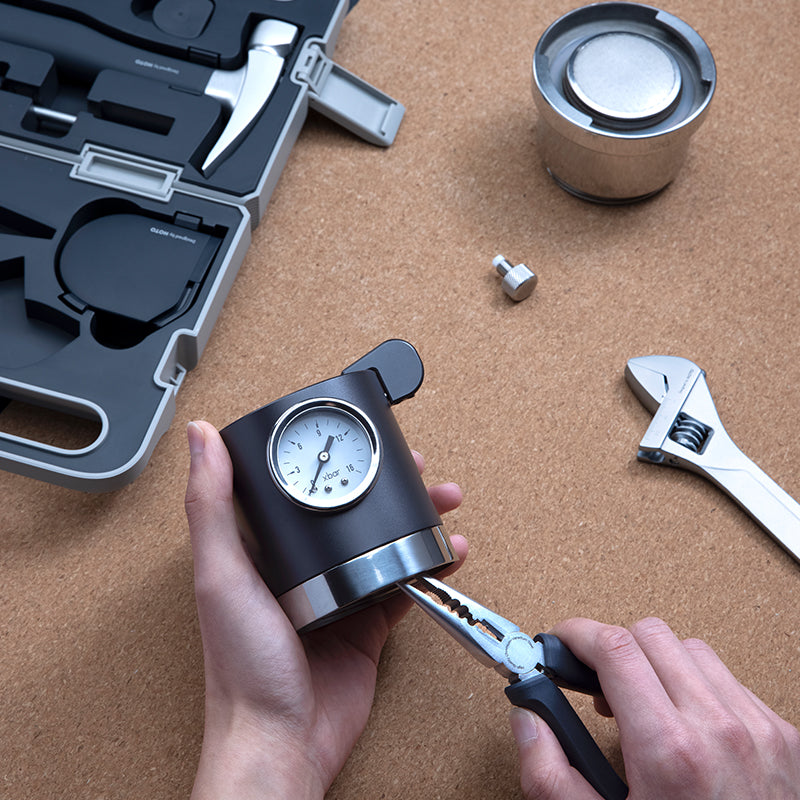 HOTO Tool Hand Tool Set Home Tool Kit with Screwdriver Wrench Hammer Tape Plier Tool Box