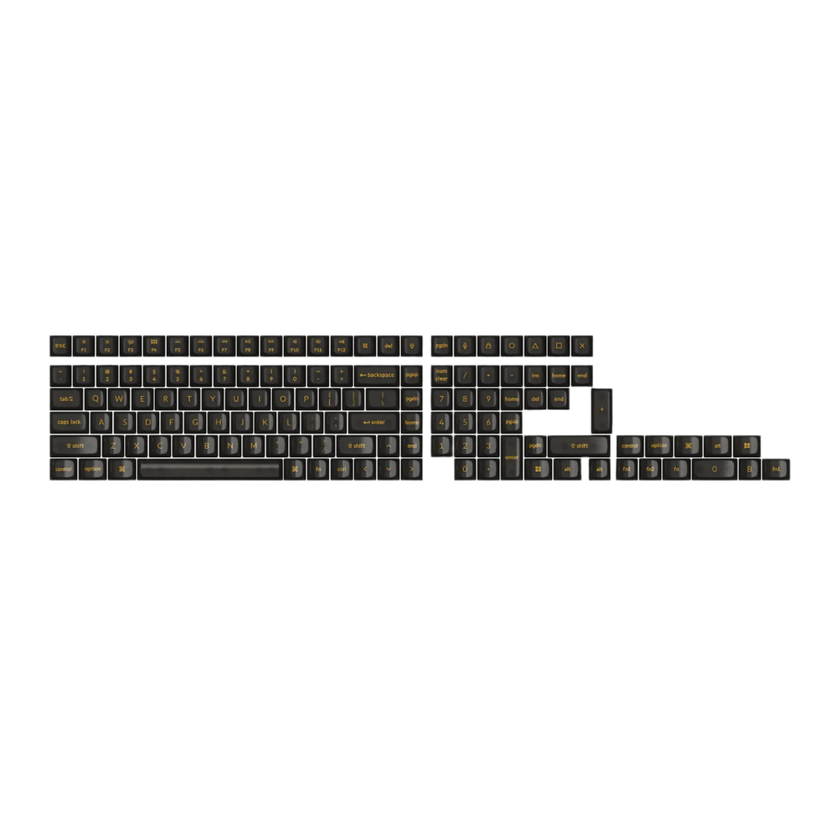 Keychron Black Transparent OSA Full Set Keycap Set