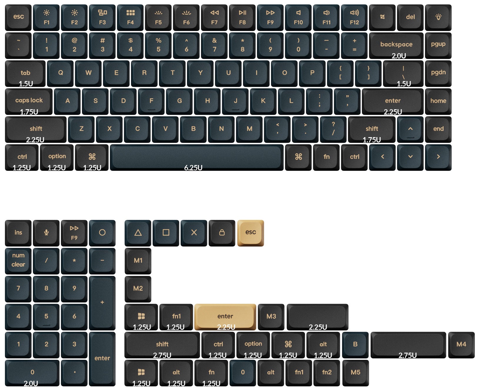 Keychron Low Profile Double Shot PBT LSA Keycap Set Version 2