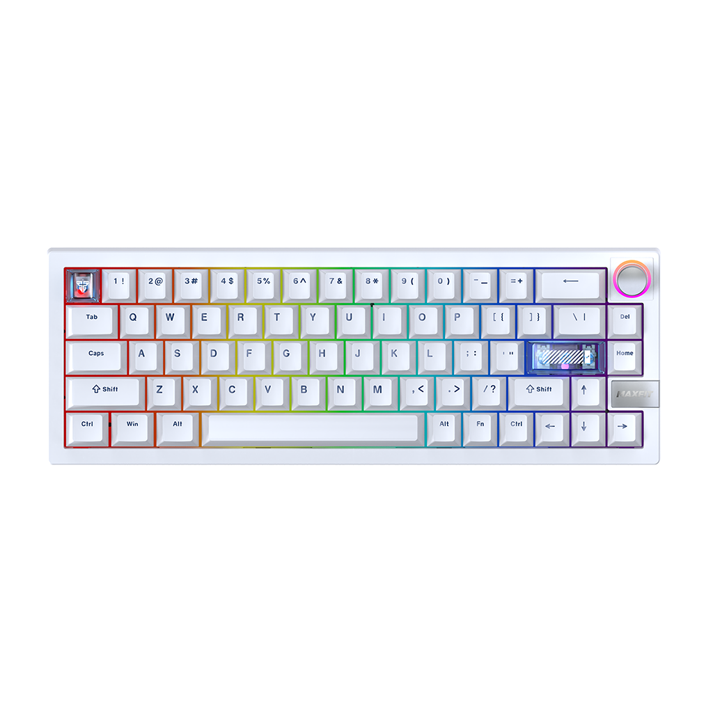 Fantech MAXFIT6 60% Hot-Swap QMK/VIA Wireless Mechanical Keyboard with Knob