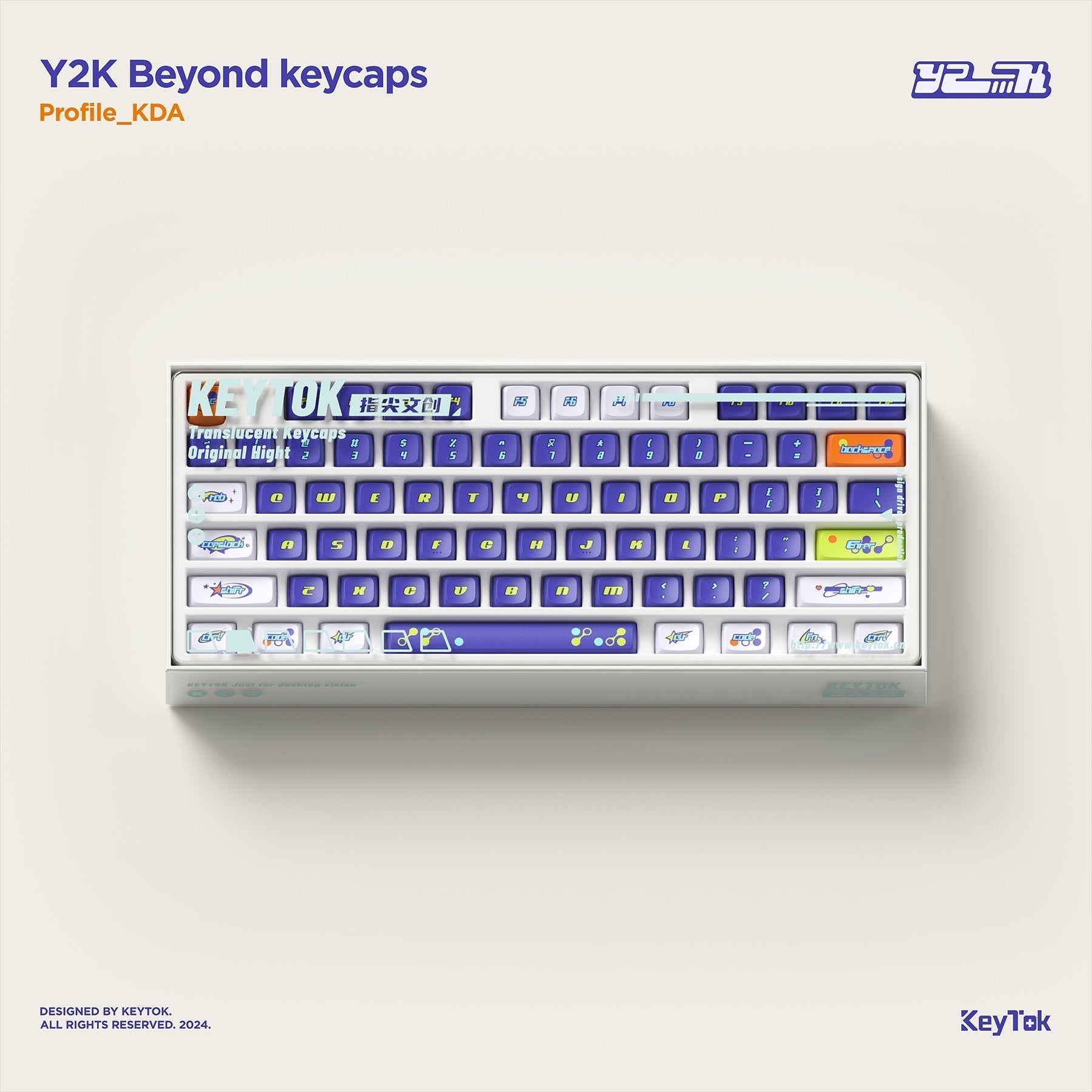 NuPhy x Keytok KDA Y2K Dye-Sub PBT Keycaps