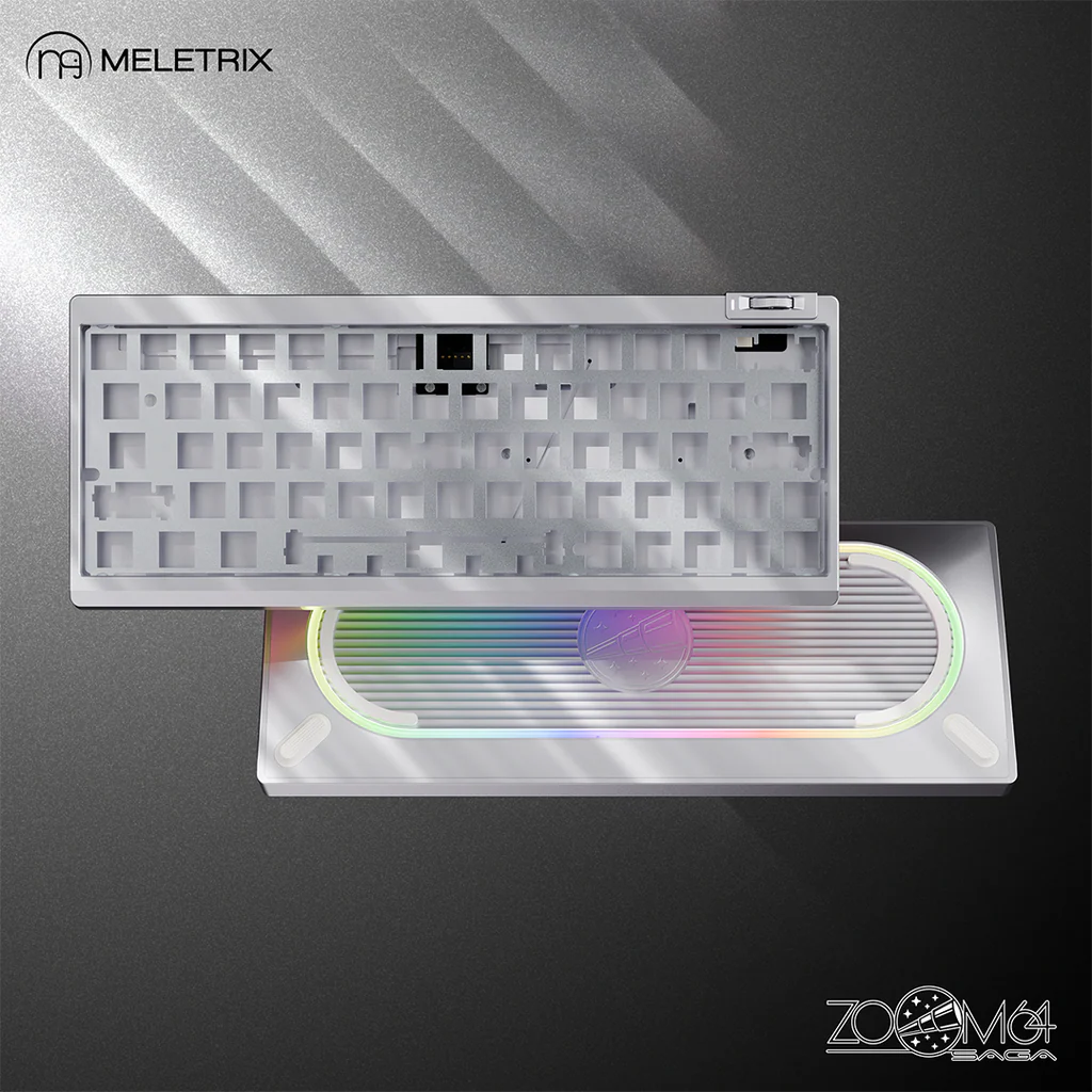 Zoom64 Case Kit Custom Keyboard Kit (Case Only)-Liquid Silver