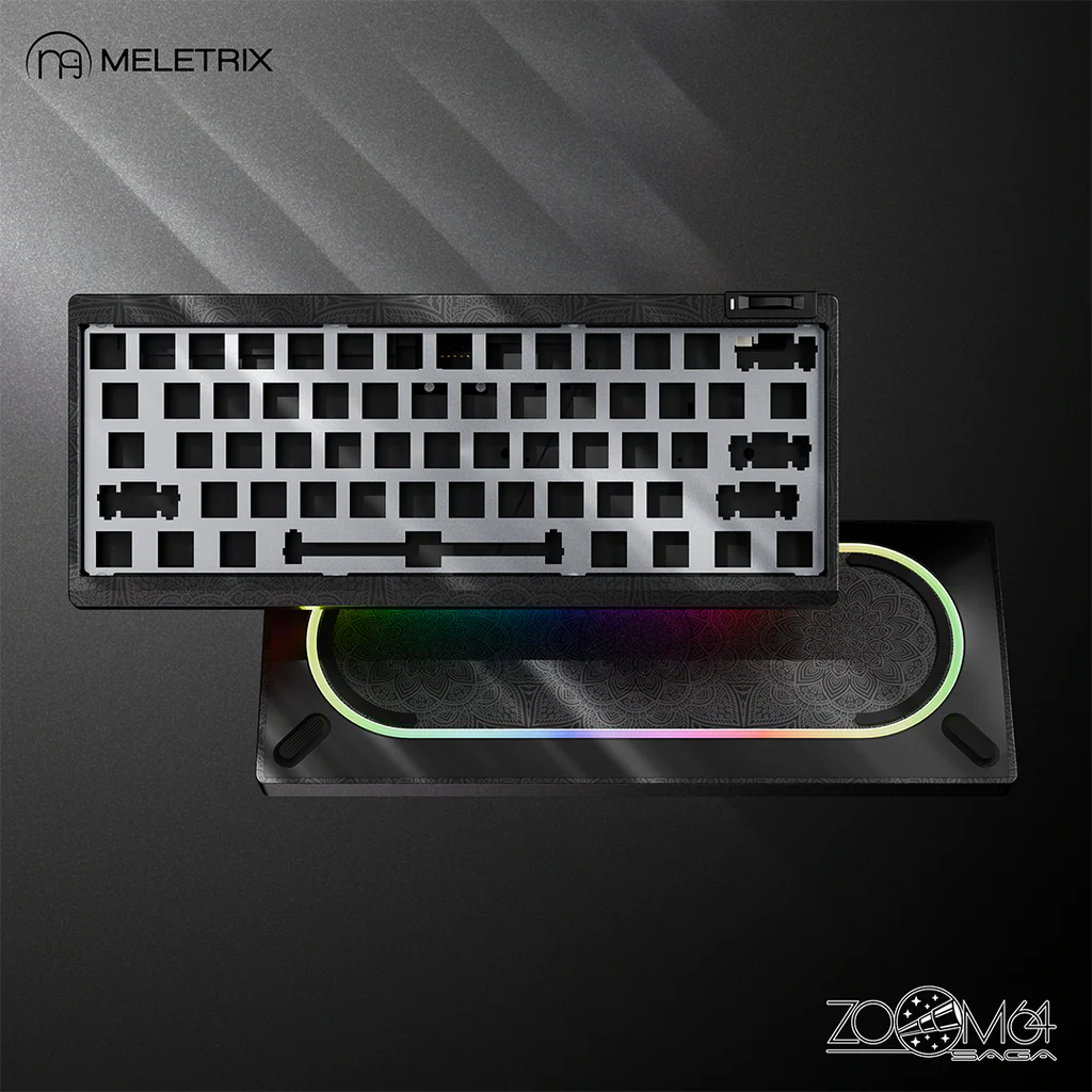 Zoom64 Case Kit Custom Keyboard Kit (Case Only)-Midnight Ink Glow