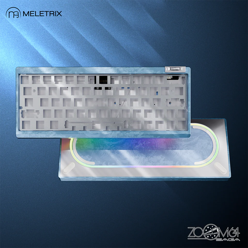 Zoom64 Case Kit Custom Keyboard Kit (Case Only)-Glacier Startrail
