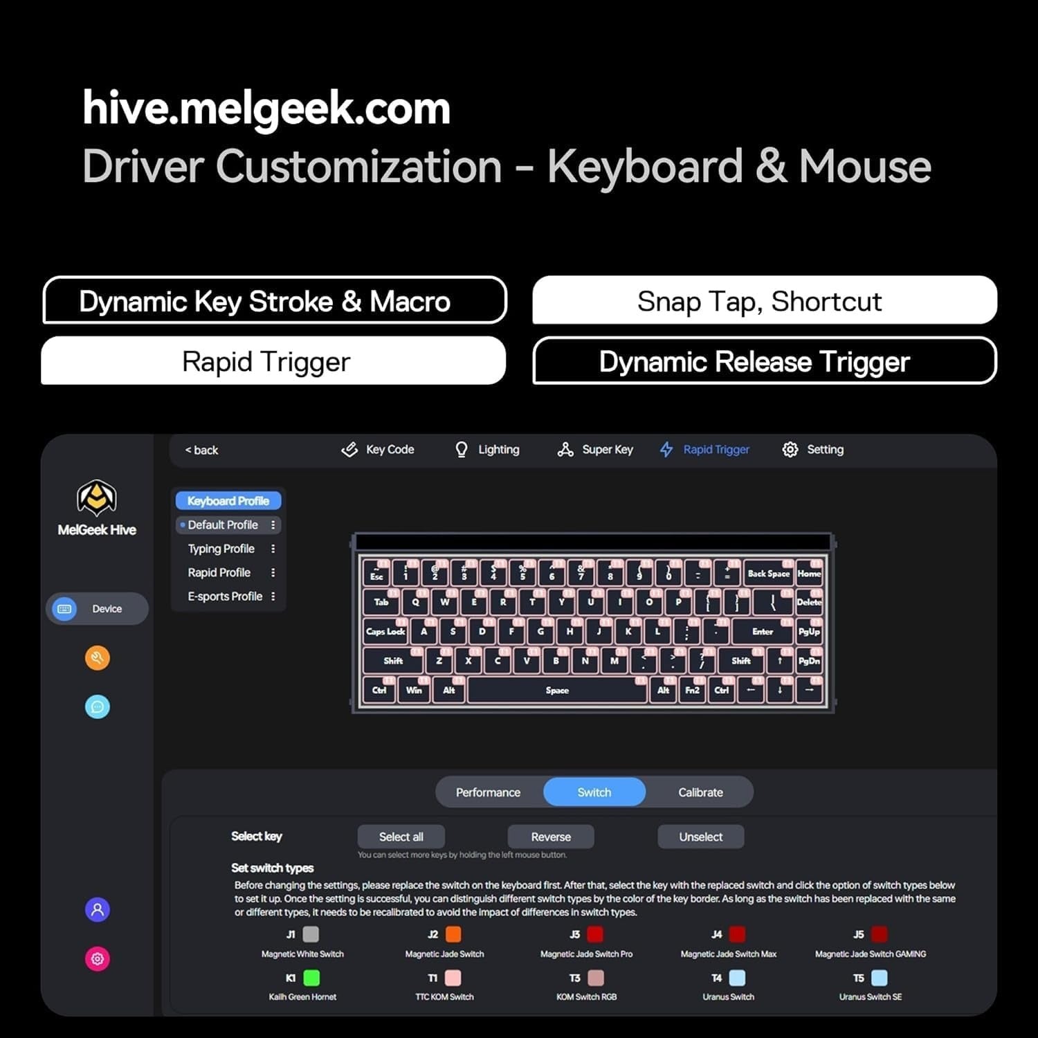 MelGeek MADE68 Ultra+ Wired Aluminum Custom Gaming HE Keyboard